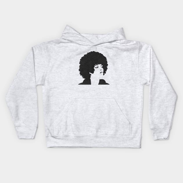 Angela Davis Freed By The People Kids Hoodie by BlueWaveTshirts